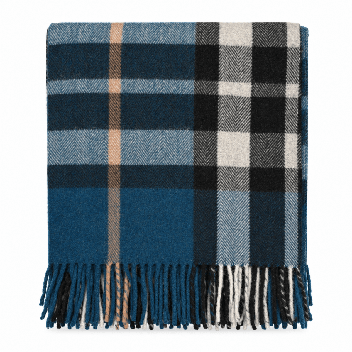 Tartan Wool Blend Blanket Throw – Soft Plaid Sofa & Bed Blanket - Exploded Scotty Thomson Pacific - Heritage Of Scotland -