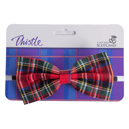 Traditional Tartan Bow Tie – Elasticated in Red or Green Scottish Tartan - Heritage Of Scotland - Red