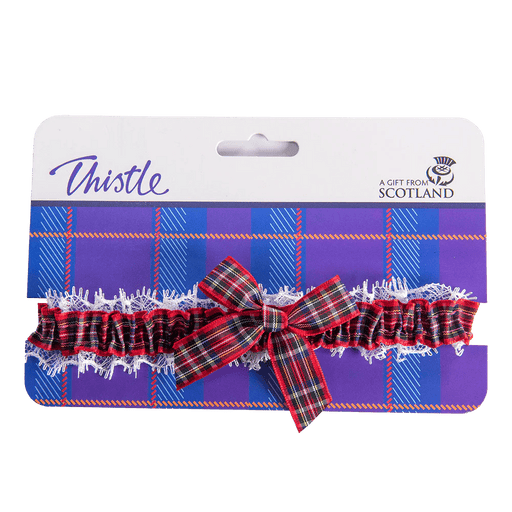 Traditional Tartan Garter – Elasticated Red or Green Scottish Lace Garter - Heritage Of Scotland - Red