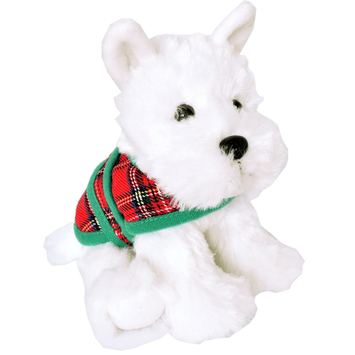 Westie with Tartan Jacket – 15cm Scottish Dog Ornament (Standing or Sitting) - Heritage Of Scotland - Sitting