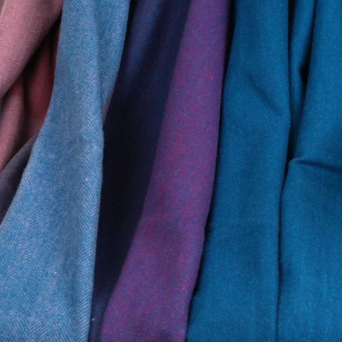 Woodside Check Wool-Blend Plaid Throw | Sofa & Bed Blanket - Turquoise & Pink - Heritage Of Scotland -