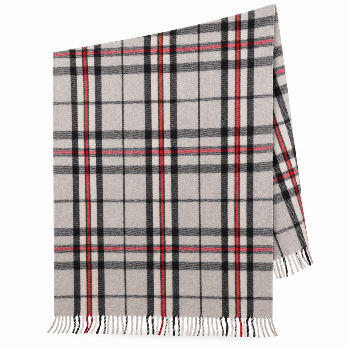 Wool Blend Tartan Knee Blanket - Thomson Grey - Heritage Of Scotland -