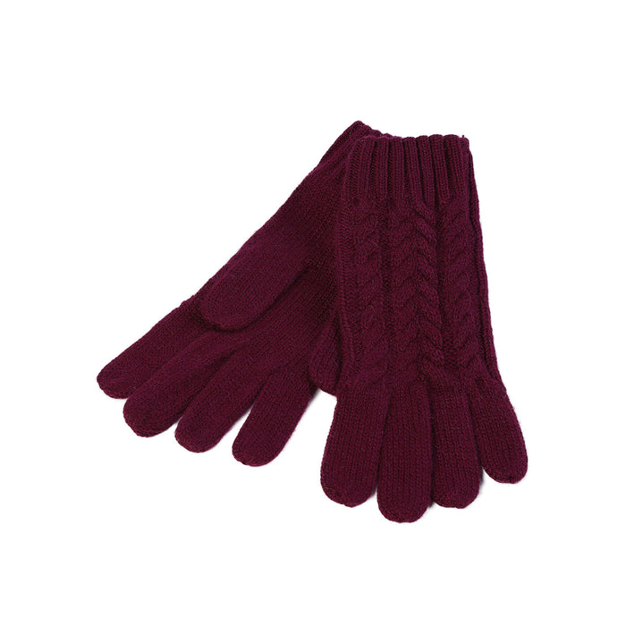 100% Cashmere Ladies Cable Glove Eminence - Heritage Of Scotland - EMINENCE