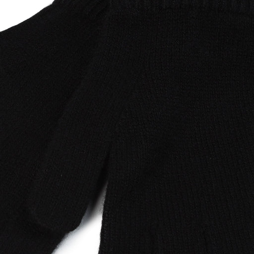 100% Cashmere Plain Glove Gents Black - Heritage Of Scotland - BLACK