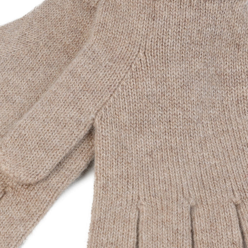 100% Cashmere Plain Ladies Glove Sand Beige - Heritage Of Scotland - SAND BEIGE
