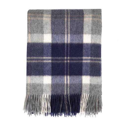 100% Lambswool Blanket Bannockbane Silver - Heritage Of Scotland - BANNOCKBANE SILVER