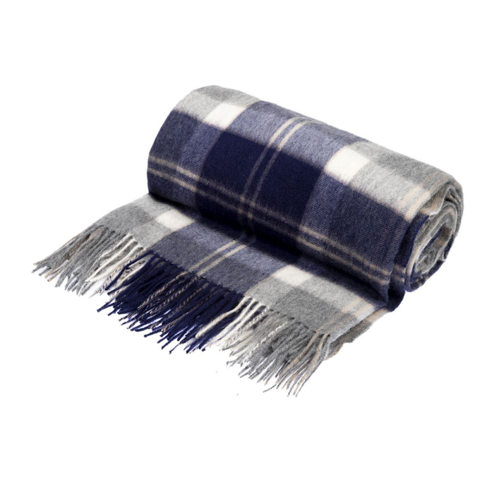100% Lambswool Blanket Bannockbane Silver - Heritage Of Scotland - BANNOCKBANE SILVER