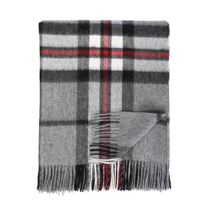 100% Lambswool Blanket Thomson Grey - Heritage Of Scotland - THOMSON GREY