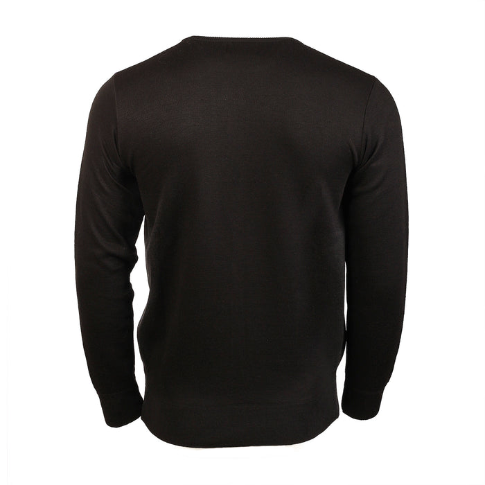 Men's Argyle Ballantrae Jumper Crew Neck Black