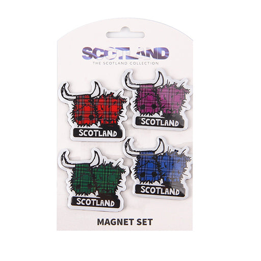 4 Pk Magnets - Highland Cow - Heritage Of Scotland - N/A
