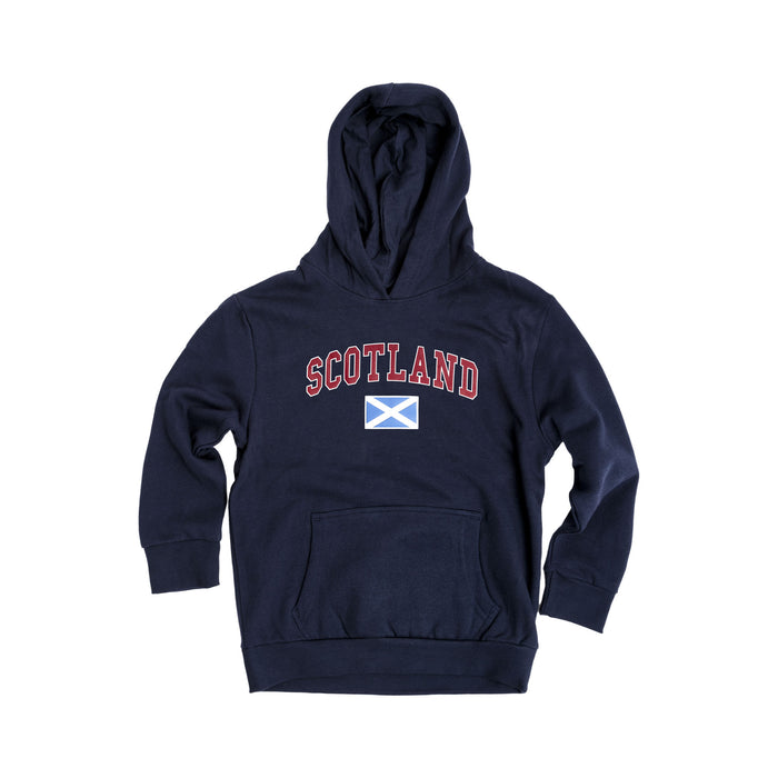 Kids Scotland Harvard Print Hooded Top Navy