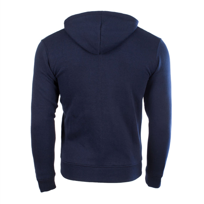 Adults Scotland Lion Zip Top With Tartan Hood Navy/Thomson Camel