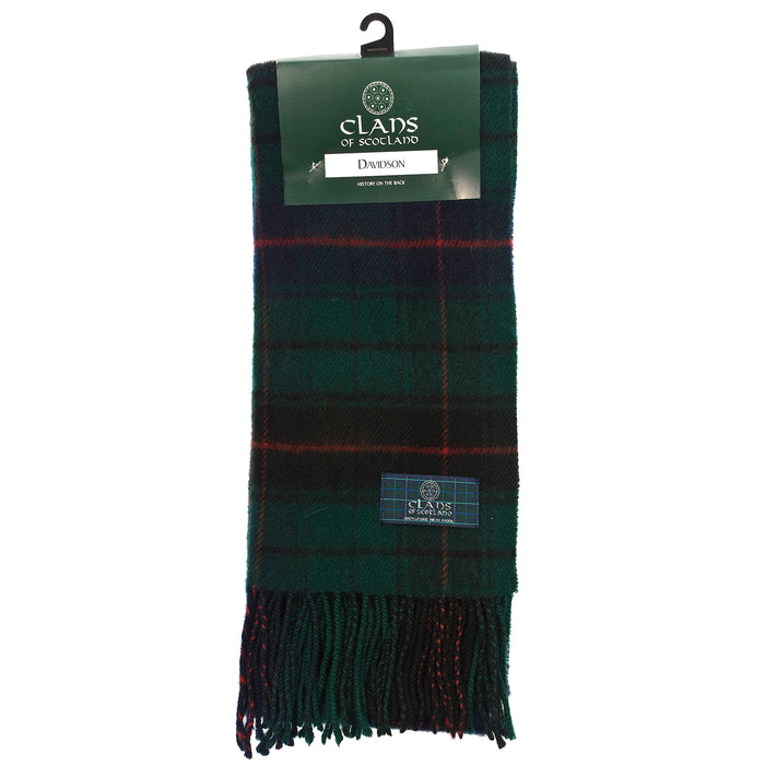 Lambswool Scottish Tartan Clan Scarf  Davidson