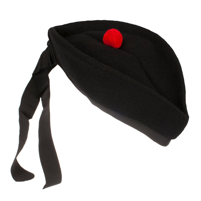 Gents Glengarry Hat Plain Black