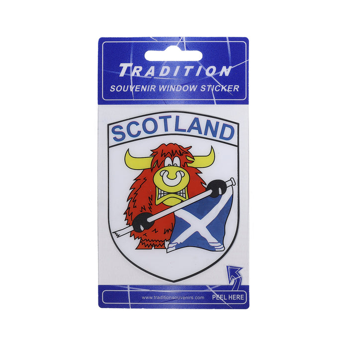 Scotland Highland Coo/Flag Window Sticke