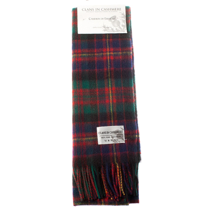 Cashmere Scottish Tartan Clan Scarf  Cameron Of Erracht