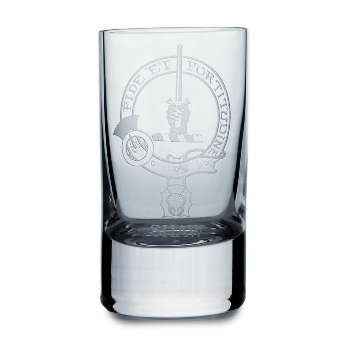 Collins Crystal Clan Shot Glass Shaw