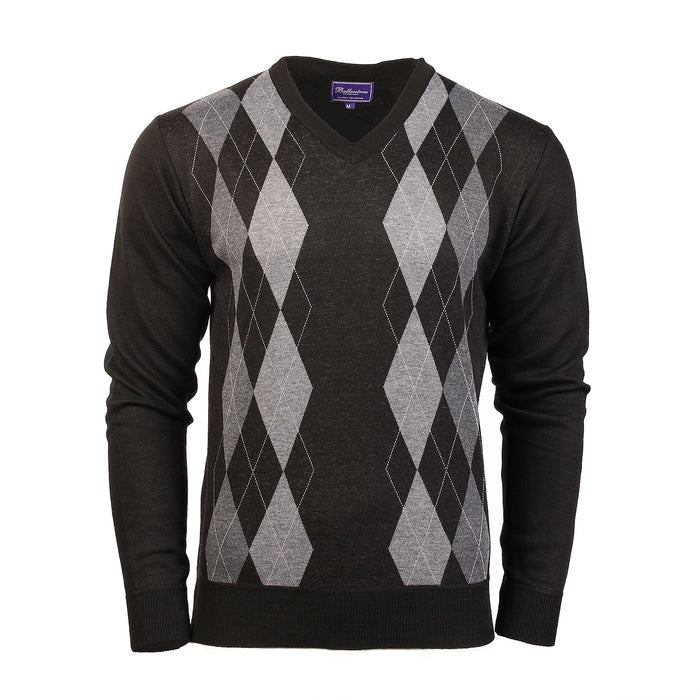 Men's Argyle Ballantrae Jumper Black