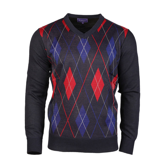 Men's Argyle Ballantrae Jumper Navy