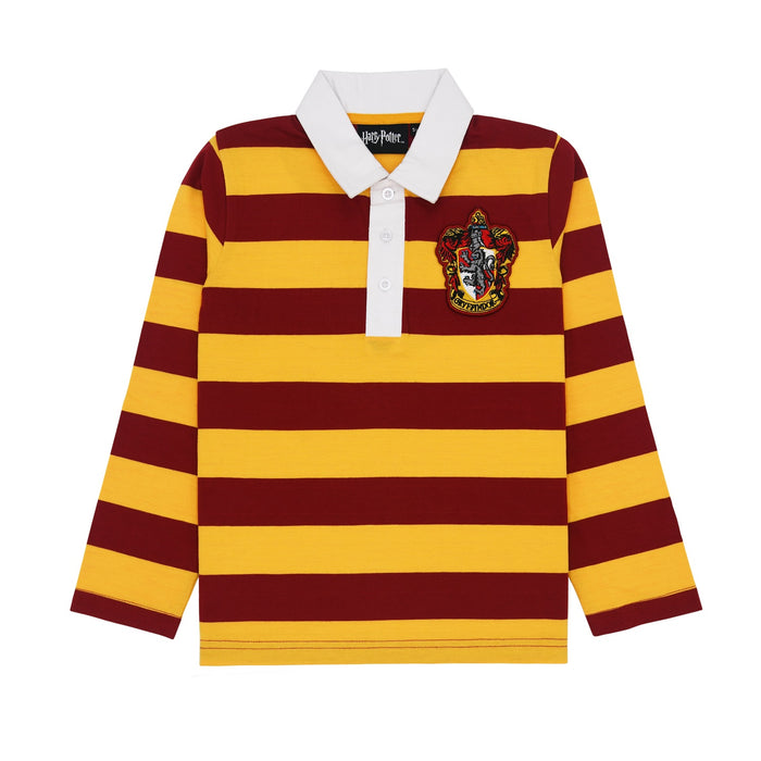 Kids Hp Gryffindor Rugby L/S Stripe Tee
