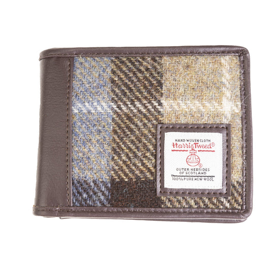 Bifold Wallet Blue/Brown Check - Heritage Of Scotland - BLUE/BROWN CHECK