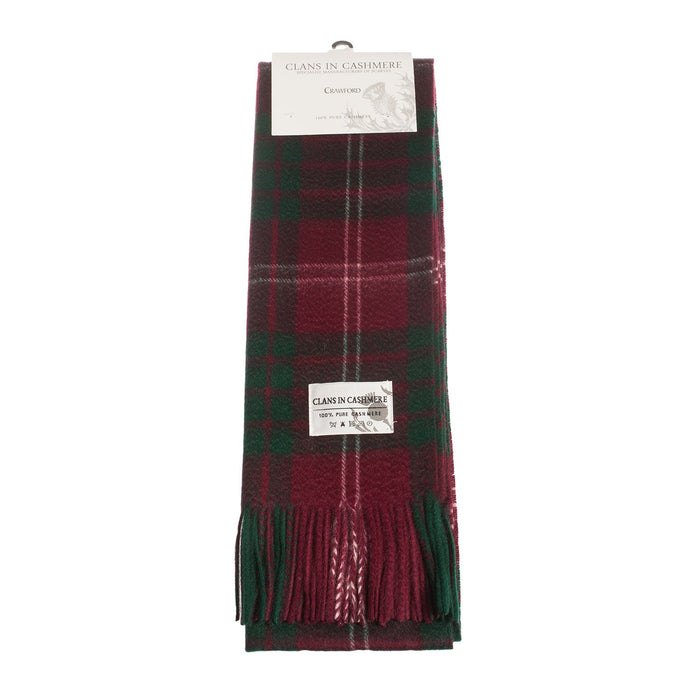 Cashmere Scottish Tartan Clan Scarf Crawford - Heritage Of Scotland - CRAWFORD