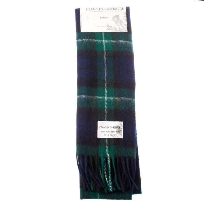 Cashmere Scottish Tartan Clan Scarf Lamont - Heritage Of Scotland - LAMONT