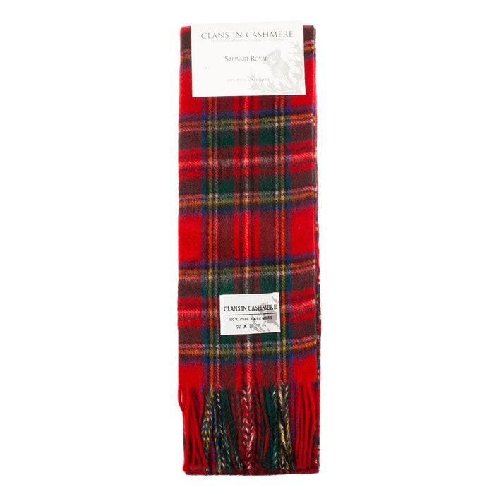 Cashmere Scottish Tartan Clan Scarf Stewart Royal - Heritage Of Scotland - STEWART ROYAL