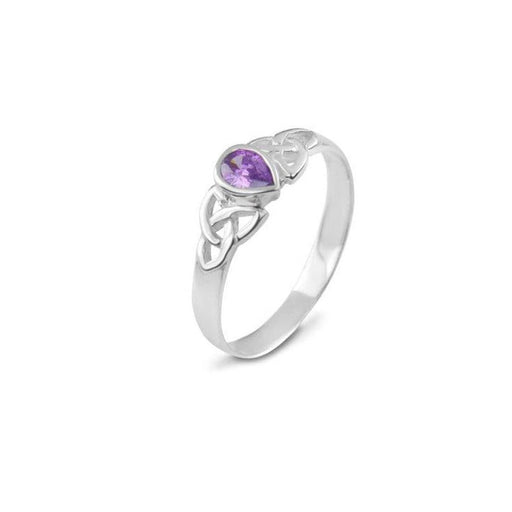 Celtic Ring Amethyst Colour Stone Sp - Heritage Of Scotland - N/A