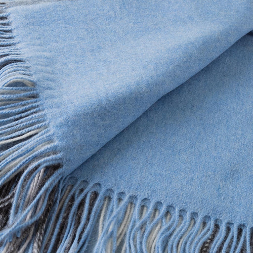 Chequer Cashmere Blend Blanket Exploded Blue - Heritage Of Scotland - EXPLODED BLUE