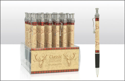 Classic Scotland Stag Wavy Clip Pen - Heritage Of Scotland - NA