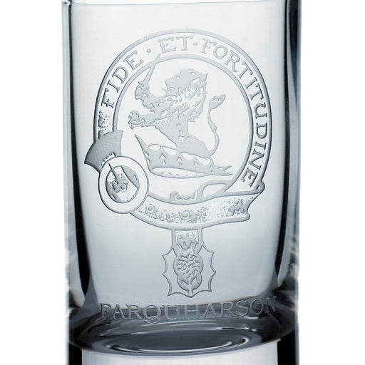 Collins Crystal Clan Shot Glass Farquharson - Heritage Of Scotland - FARQUHARSON