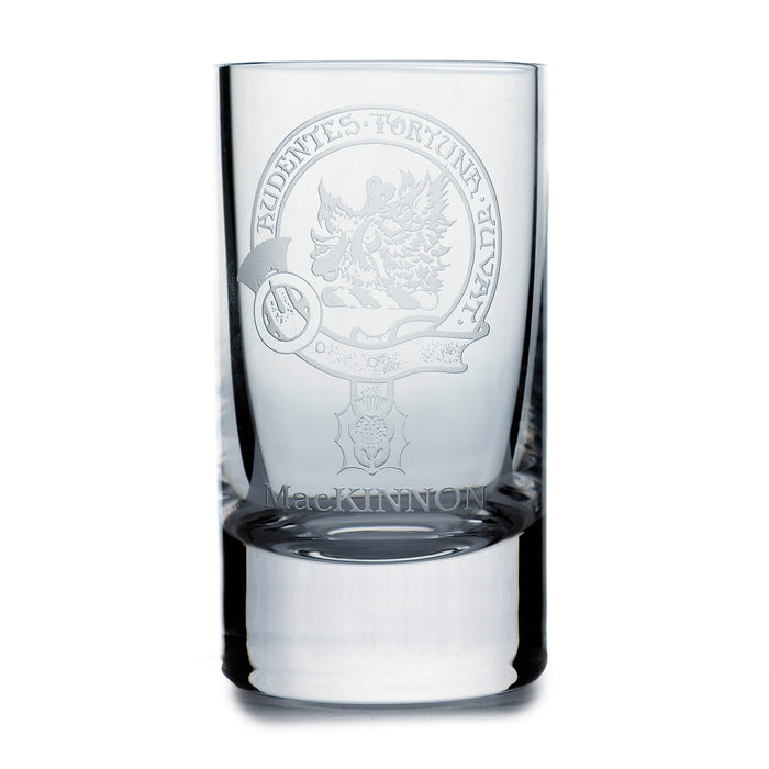 Collins Crystal Clan Shot Glass Mackinnon - Heritage Of Scotland - MACKINNON