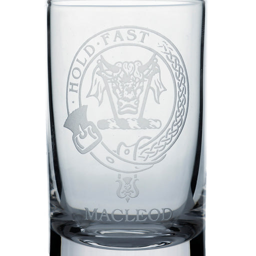 Collins Crystal Clan Shot Glass Macleod - Heritage Of Scotland - MACLEOD