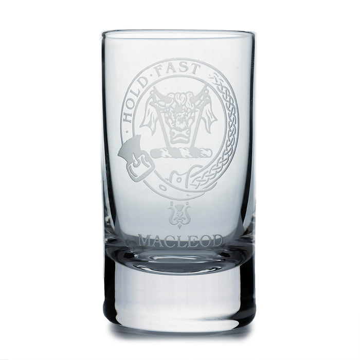 Collins Crystal Clan Shot Glass Macleod - Heritage Of Scotland - MACLEOD
