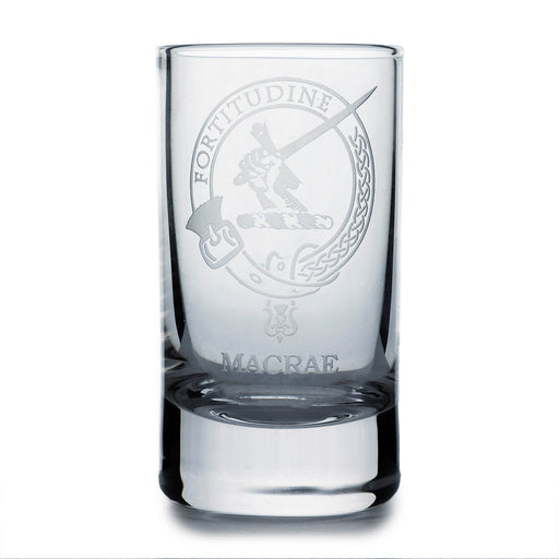 Collins Crystal Clan Shot Glass Macrae - Heritage Of Scotland - MACRAE