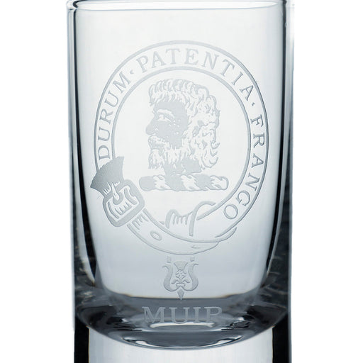 Collins Crystal Clan Shot Glass Muir - Heritage Of Scotland - MUIR