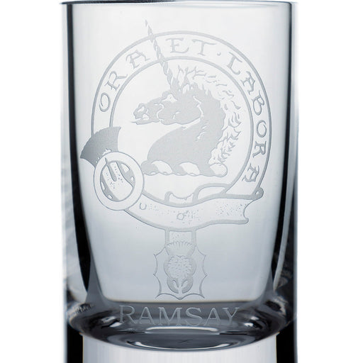 Collins Crystal Clan Shot Glass Ramsay - Heritage Of Scotland - RAMSAY