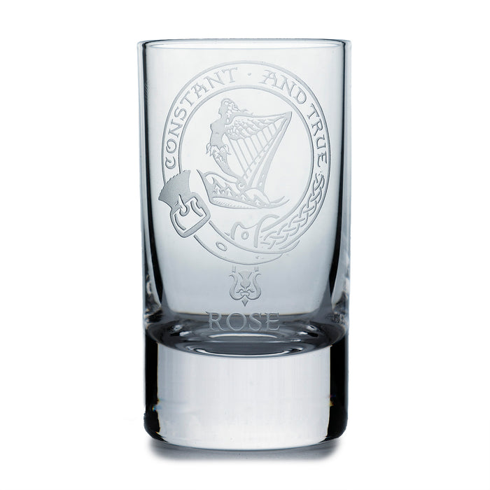 Collins Crystal Clan Shot Glass Rose - Heritage Of Scotland - ROSE