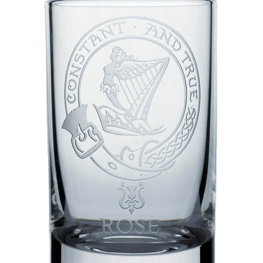 Collins Crystal Clan Shot Glass Rose - Heritage Of Scotland - ROSE