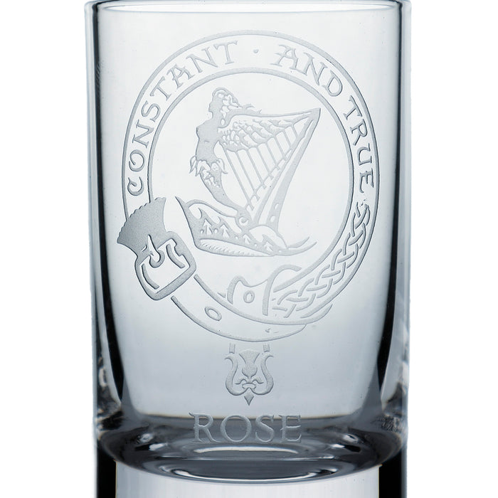 Collins Crystal Clan Shot Glass Rose - Heritage Of Scotland - ROSE