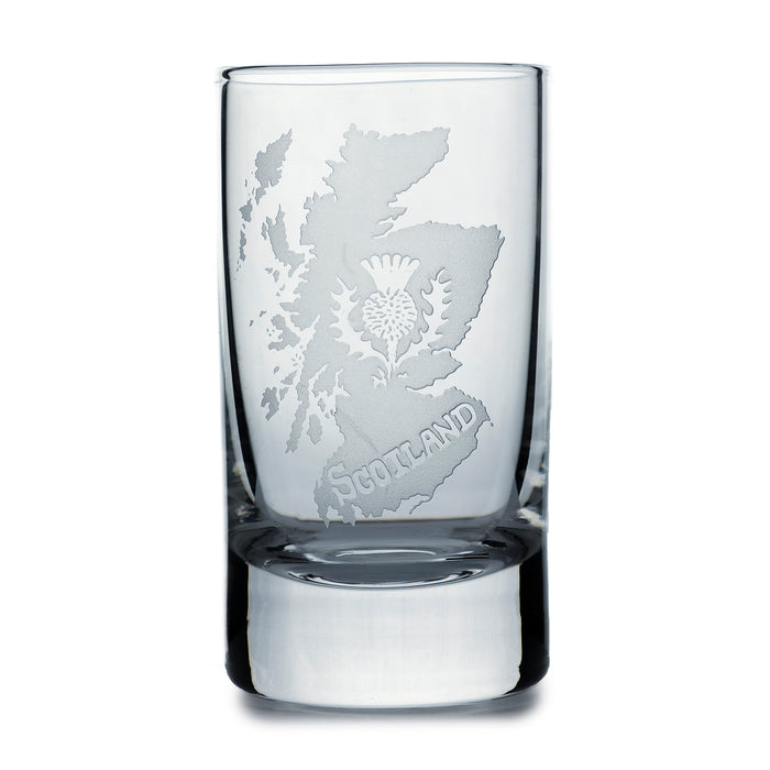 Collins Crystal Clan Shot Glass Scotland Map - Heritage Of Scotland - SCOTLAND MAP