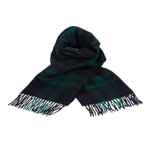 Edinburgh 100% Cashmere Wide Scarf Black Watch - Heritage Of Scotland - BLACK WATCH