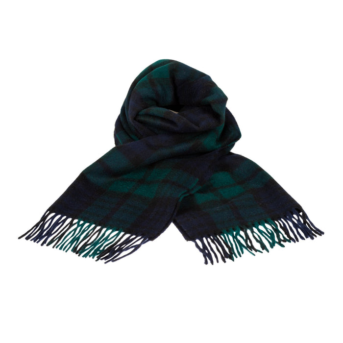 Edinburgh 100% Cashmere Wide Scarf Black Watch - Heritage Of Scotland - BLACK WATCH