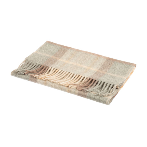 Edinburgh 100% Cashmere Wide Scarf Mackellar Natural - Heritage Of Scotland - MACKELLAR NATURAL