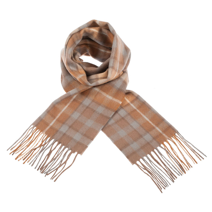 Edinburgh 100% Lambswool Scarf Buchanan Natural - Heritage Of Scotland - BUCHANAN NATURAL