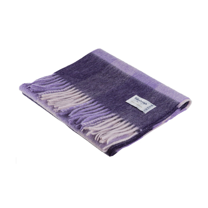 Edinburgh 100% Lambswool Scarf Bursted Check Lavender - Heritage Of Scotland - BURSTED CHECK LAVENDER