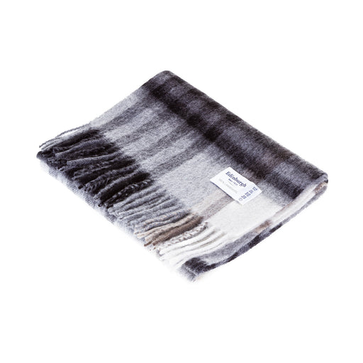 Edinburgh 100% Lambswool Scarf Chequer Grey Light Yellow (24529) - Heritage Of Scotland - CHEQUER GREY LIGHT YELLOW (24529)