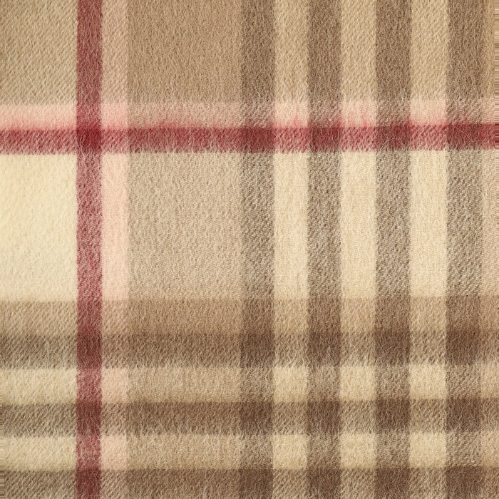 Edinburgh 100% Lambswool Scarf Chequer Shrimp (24530) - Heritage Of Scotland - CHEQUER SHRIMP (24530)