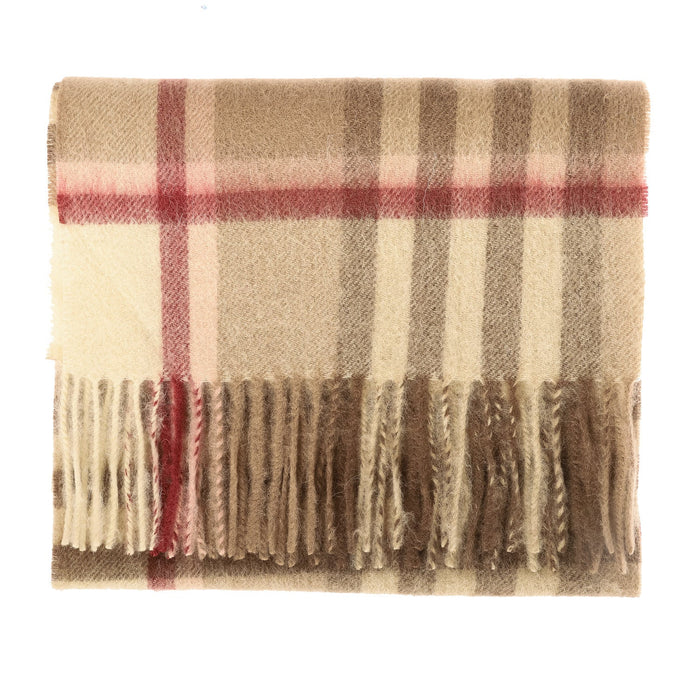 Edinburgh 100% Lambswool Scarf Chequer Shrimp (24530) - Heritage Of Scotland - CHEQUER SHRIMP (24530)